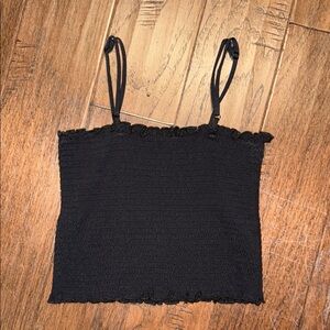 Brandy Melville Black Ruffled Camisole